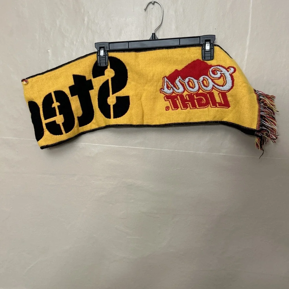 Steelers Black Gold Coors Light Winter Scarf‎ Pittsburgh Bam Bam